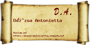 Dózsa Antonietta névjegykártya